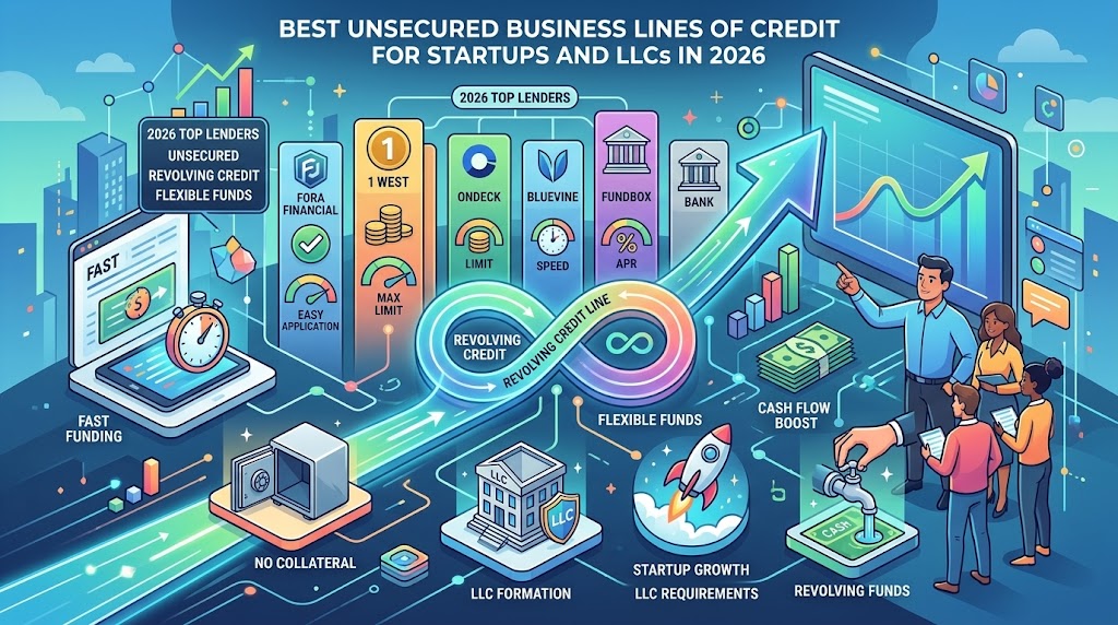 Best Unsecured Business Lines of Credit for Startups and LLCs in 2026
